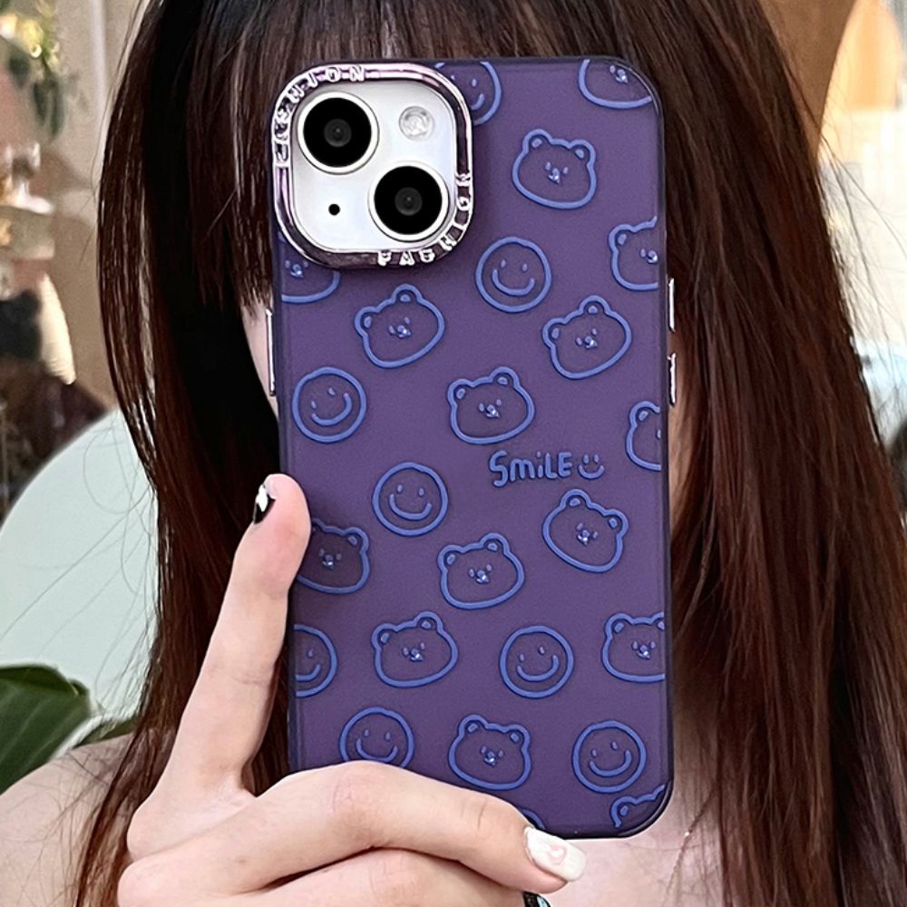 Ốp Điện Thoại TPU Mềm Chống Sốc Mạ Điện Họa Tiết Mặt Cười Cho Iphone 11 14 13 12 Pro Max Xr Xs Max 7 8 Plus