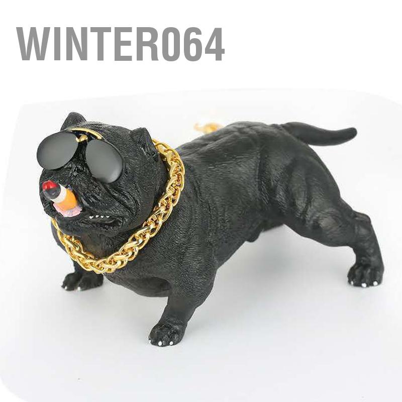 Winter064 Chó In Hình Hoa Lá Nhựa Mô Phỏng Tinh Tế Tượng Trang Trí Nội Thất Ô Tô Bảng Điều Khiển Vật