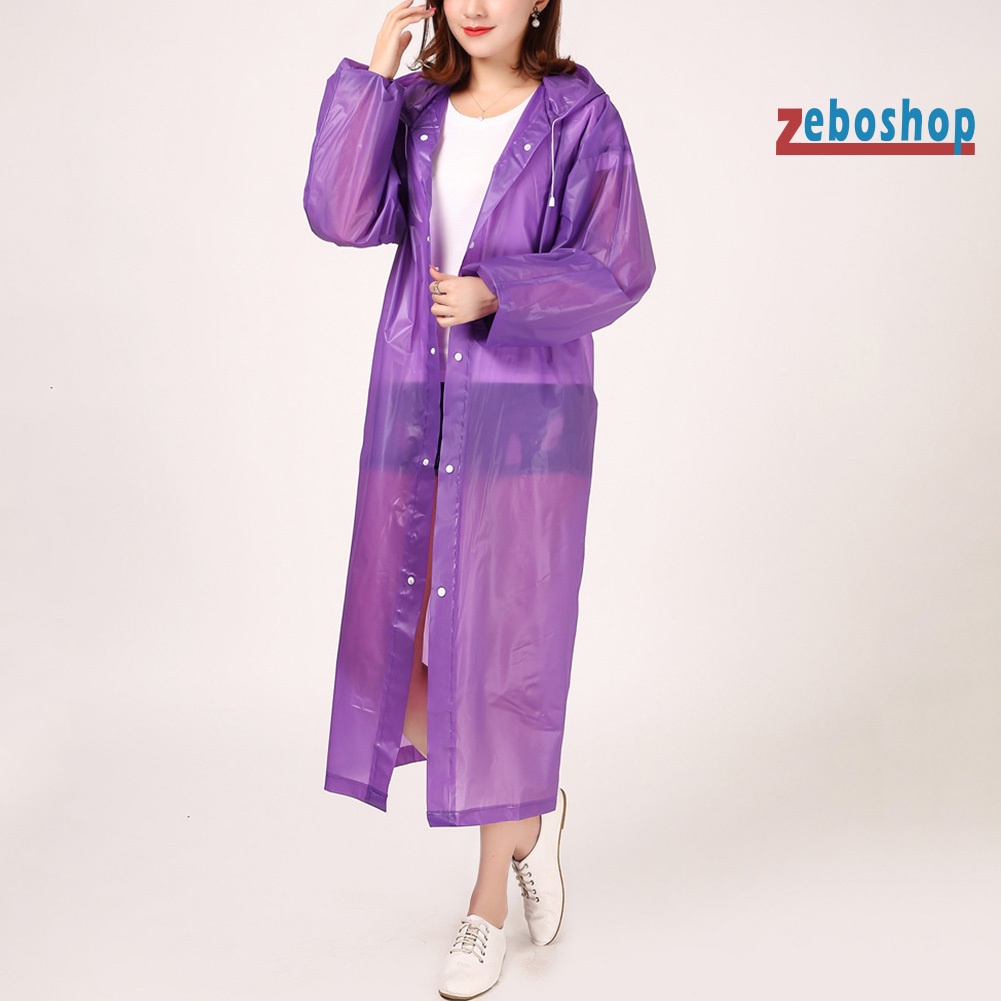 Áo Mưa Dáng Dài Có Mũ Trùm Chống Thấm Nước Có Thể Tái Sử Dụng Tiện Lợi