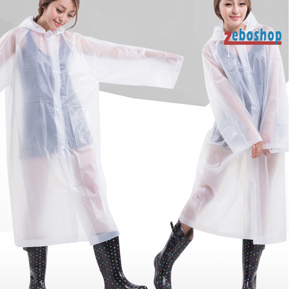 Áo Mưa Thể Thao Unisex Có Mũ Trùm Dùng Một Lần