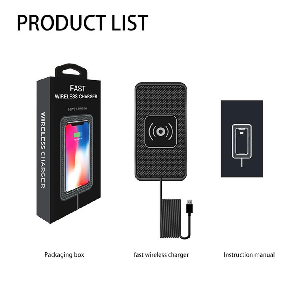 Đệm Sạc Xe Hơi Hai Trong Một 7 5W Chống Sốc Chống Trượt An Toàn Chuyên Dụng