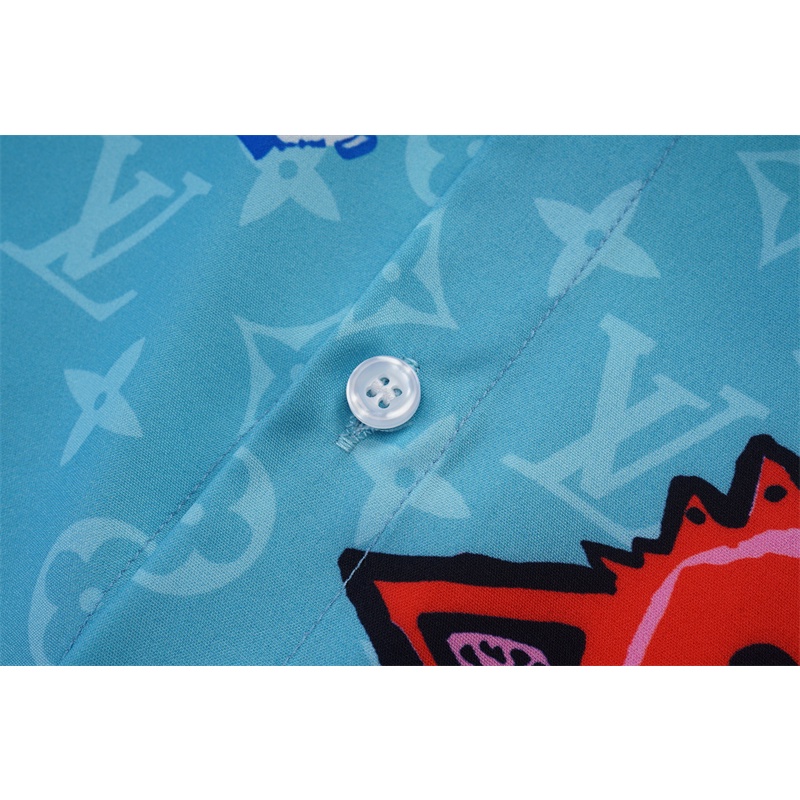 Áo Sơ Mi Ngắn Tay In Họa Tiết Thế Giới Dưới Nước Thời Trang Đường Phố Cổ Điển