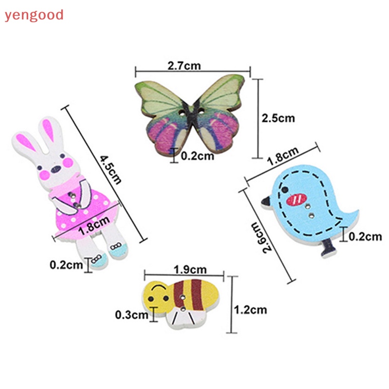 Bộ 50 Nút Họa Tiết Hoạt Hình Dùng Trang Trí Scrapbook