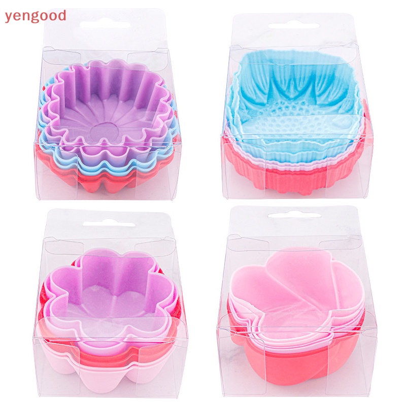 Set 6 Khuôn Silicone Làm Bánh Cupcake / Muffin DIY Tiện Dụng
