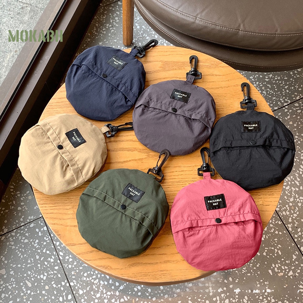 Nón Tai Bèo Vành Tròn Màu Trơn Thoáng Khí Chống Nắng Chống Nước Có Dây Cố Định Cho Nam Và Nữ