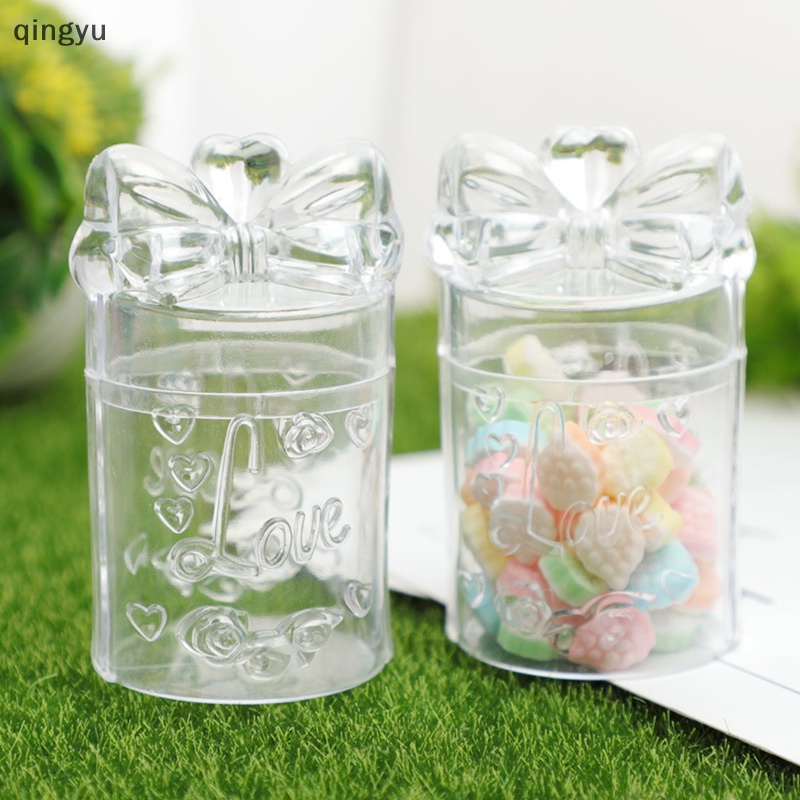 Qingyu Hộp Nhựa Trong Suốt Hình Vuông Đựng Trang Sức Kẹo Ngọt