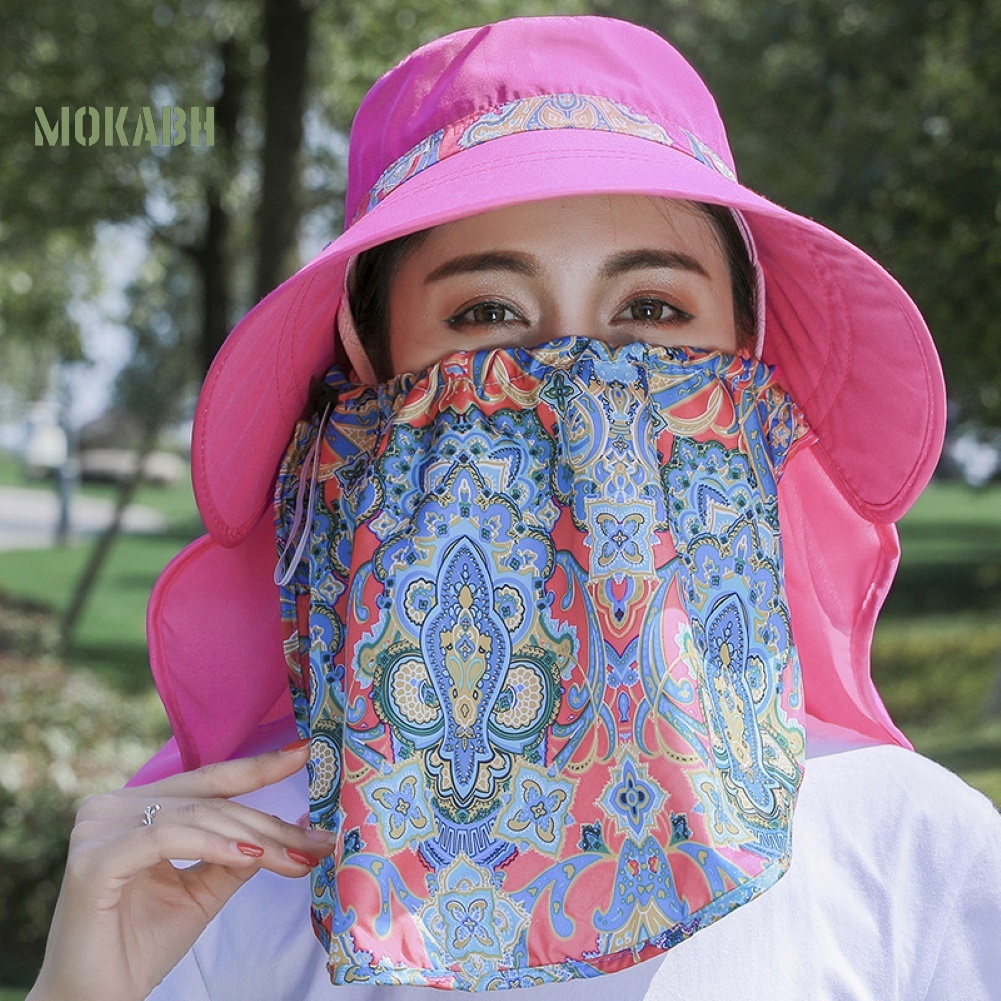 Nón Rộng Vành Chống Tia UV Họa Tiết Hoa Thời Trang Mùa Hè Cho Nữ