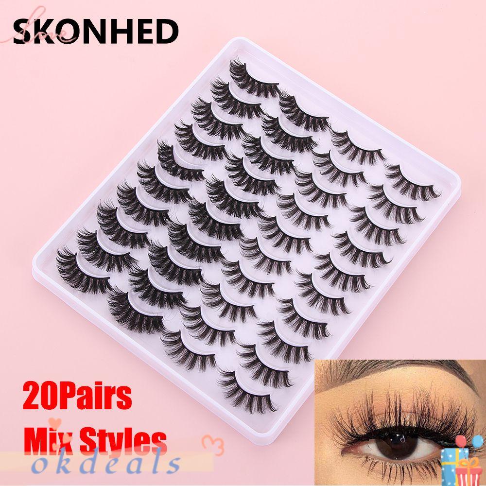 Bộ 20 Cặp Lông Mi Giả Dài Và Dày Handmade Thời Trang Dành Cho Nữ