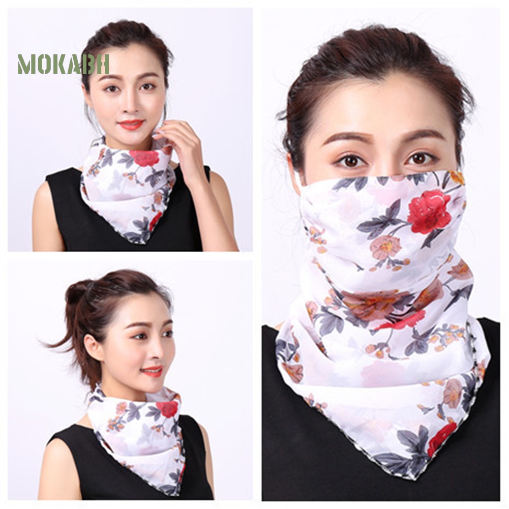 Khẩu Trang Chống Tia UV Chống Bụi Họa Tiết Hoa Dùng Khi Lái Xe Thể Thao Ngoài Trời Dành Cho Nữ