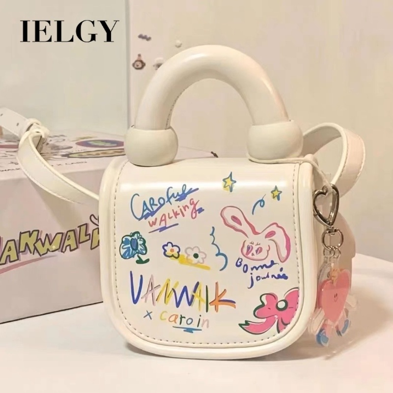 Túi Đeo Chéo Mini In Họa Tiết Hoạt Hình Graffiti Phong Cách Hàn Quốc Thời Trang Cho Học Sinh