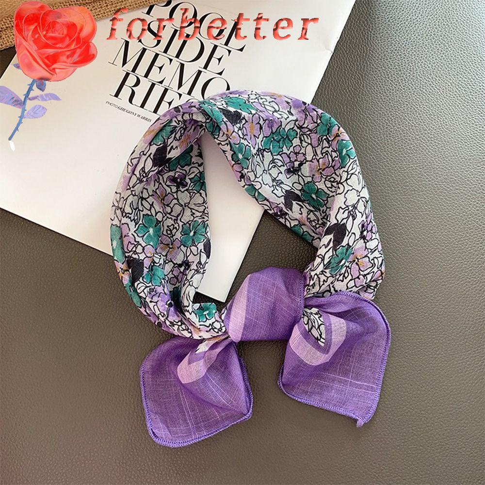 Khăn Choàng Cổ Hình Vuông Chống Nắng Mỏng In Họa Tiết Hoa Thời Trang Xuân Hè Cổ Điển Cho Nữ