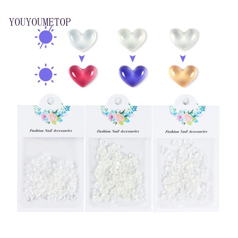 Hạt Charm Hình Trái Tim 3d Trang Trí Móng Tay