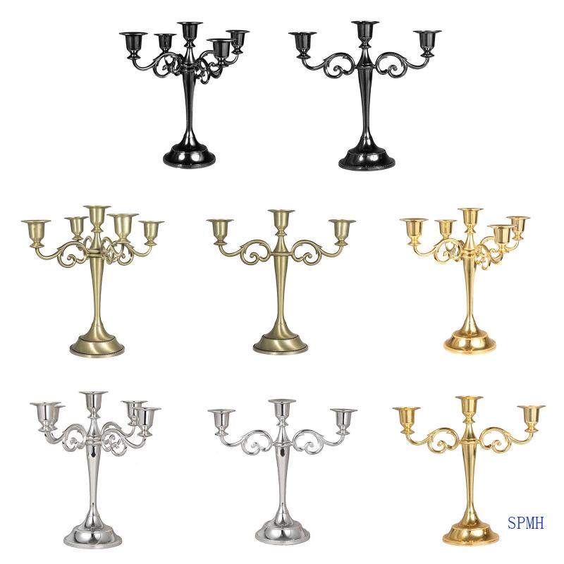 Giá Đỡ Đèn Cầy 3 5 Đầu Bằng Kim Loại Phong Cách Vintage