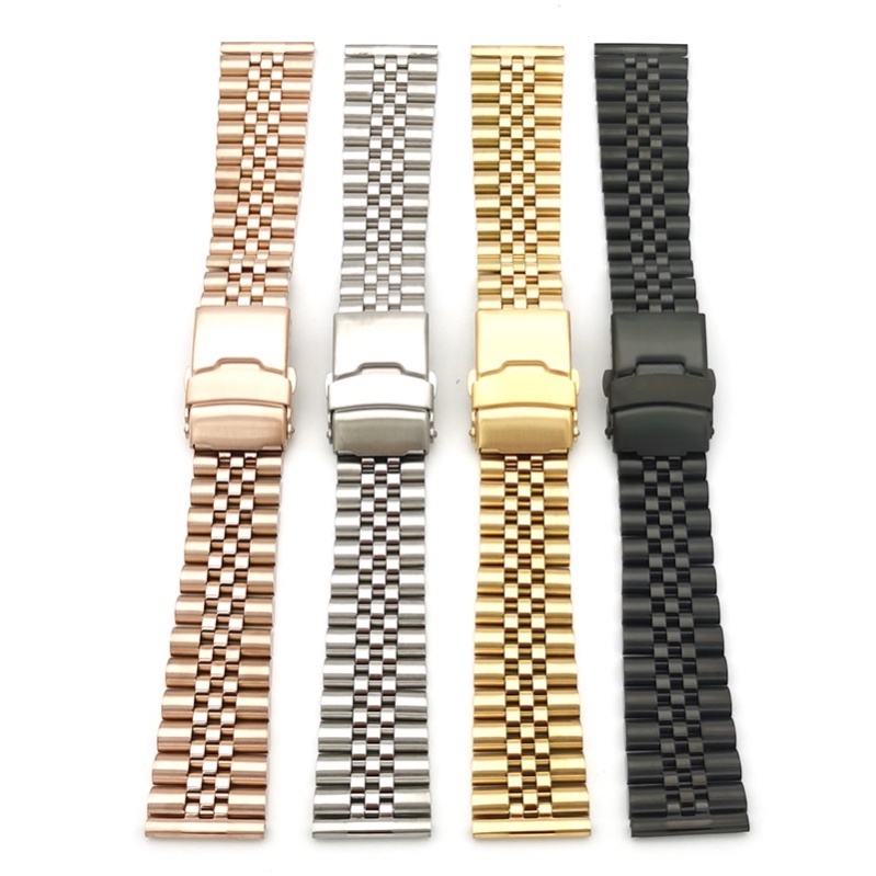 Dây Đeo Đồng Hồ Bằng Thép Không Gỉ Trơn 20mm 22mm Cho Seiko