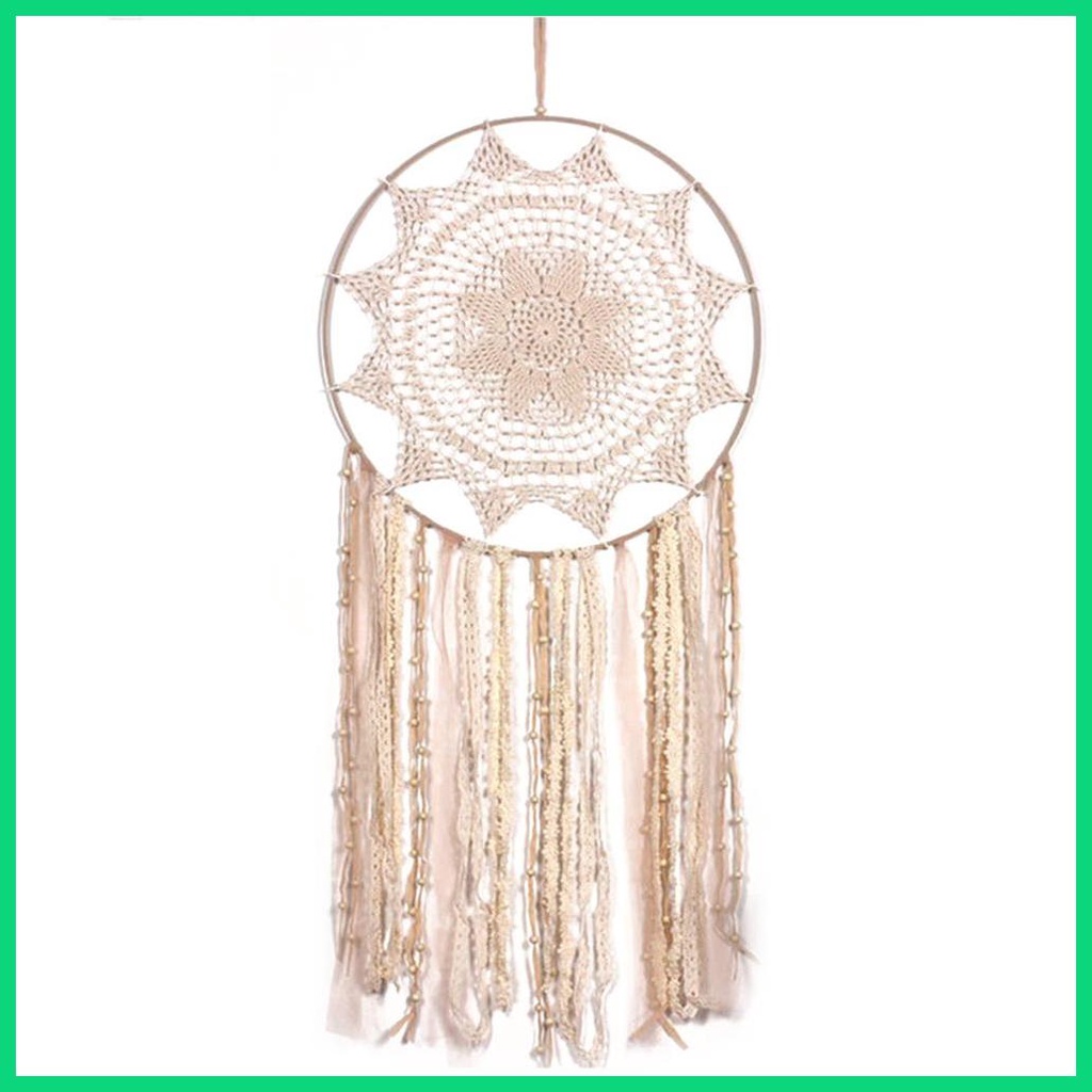 Vòng Bắt Giấc Mơ Phối Ren Tua Rua Phong Cách Bohemian Dùng Trang Trí Phòng Ngủ Cho Nữ