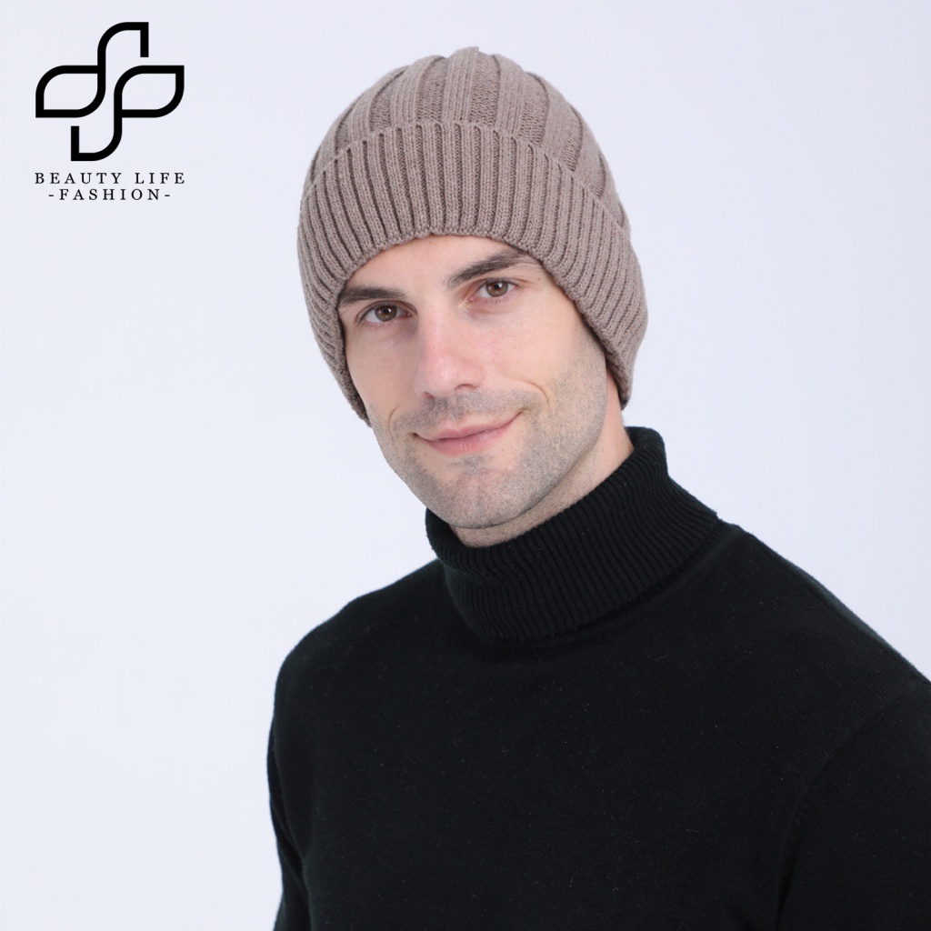 Mũ beanie Trùm Đầu Màu Trơn Thoải Mái Chống Lạnh Thời Trang Mùa Đông Cho Nam Và Nữ