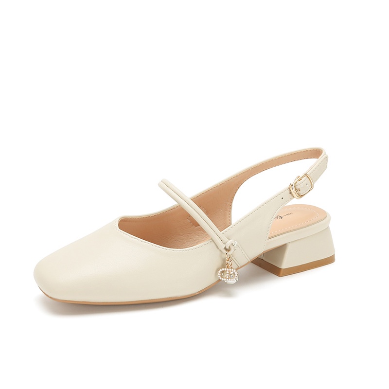 Giày Sandal Cao Gót Đế Dày Phong Cách Retro Anh Quốc