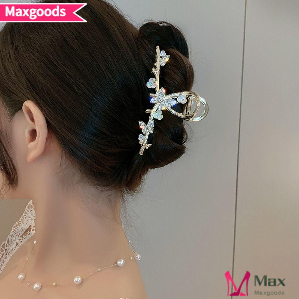 MAXG Kẹp Tóc Hình Cá Mập Đính Đá Phong Cách Retro Cho Nữ