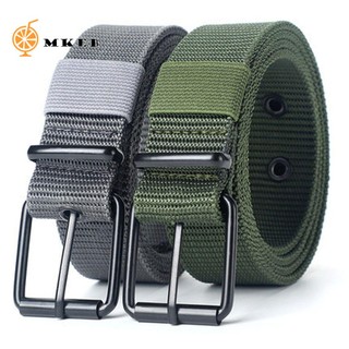 Thắt lưng MKEB vải canvas phối lỗ thời trang Hàn Quốc trẻ trung cho nam