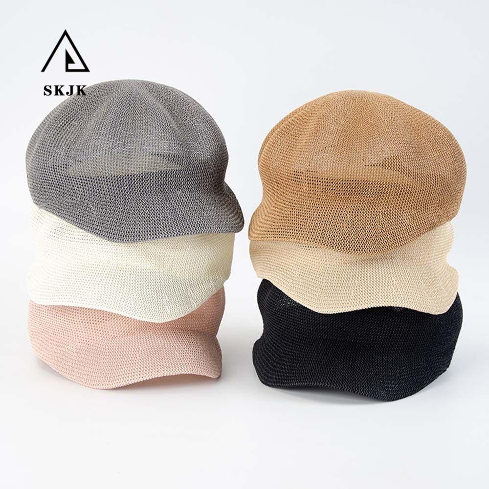 Mũ Beret Lưới Thoáng Khí Màu Sắc Đơn Giản Cho Nữ