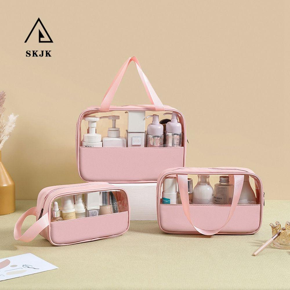 Túi Đựng Mỹ Phẩm Da PU Chống Thấm Nước Hình Vuông Tiện Dụng Mang Theo Du Lịch