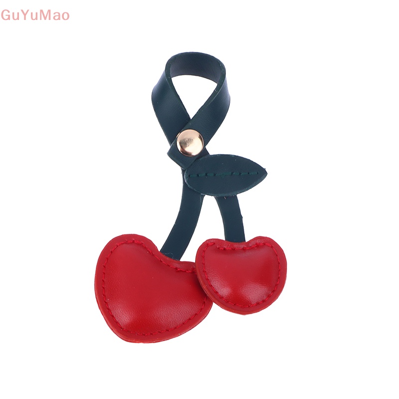 [cxGUYU] Móc Chìa Khóa Bằng Da Hình Trái cherry Nhỏ Nhắn Sáng Tạo Phong Cách Bánh Ngọt PRTA