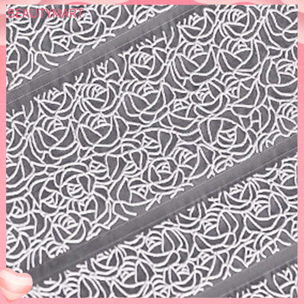 Miếng Dán Trang Trí Móng Tay 5D Hình Lông Vũ Màu Trắng Không Phai