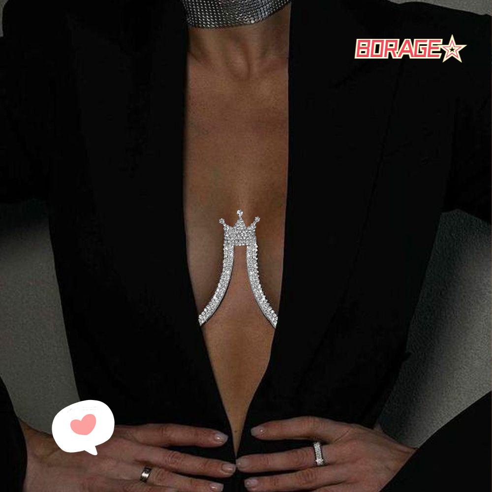 Borag Dây Chuyền Đeo Ngực Quà Tặng Bữa Tiệc|Dây Áo Ngực Tinh Tế|Vòng Cổ Choker Thời Trang Cá Tính