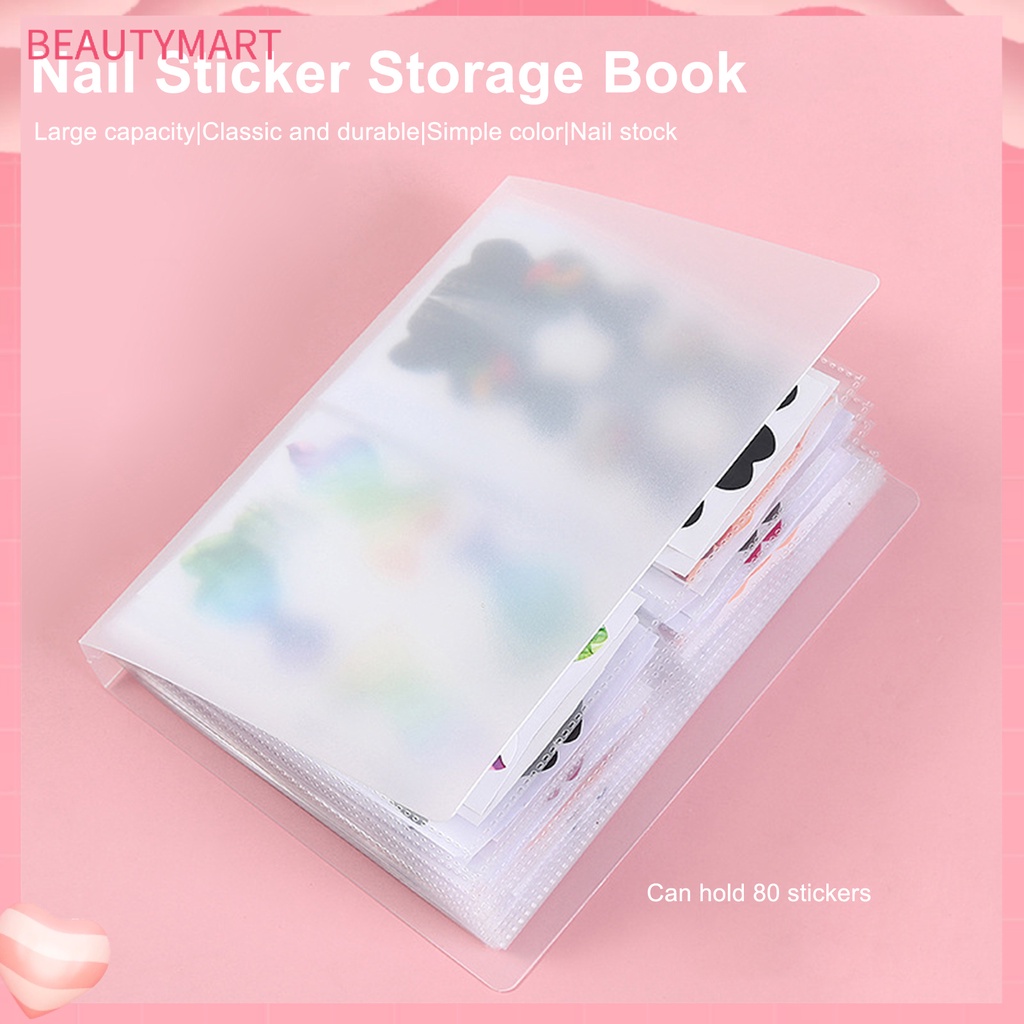 Sổ Đựng Miếng Dán Móng Tay Trong Suốt Chống Mài Mòn Tiện Dụng Cho Salon