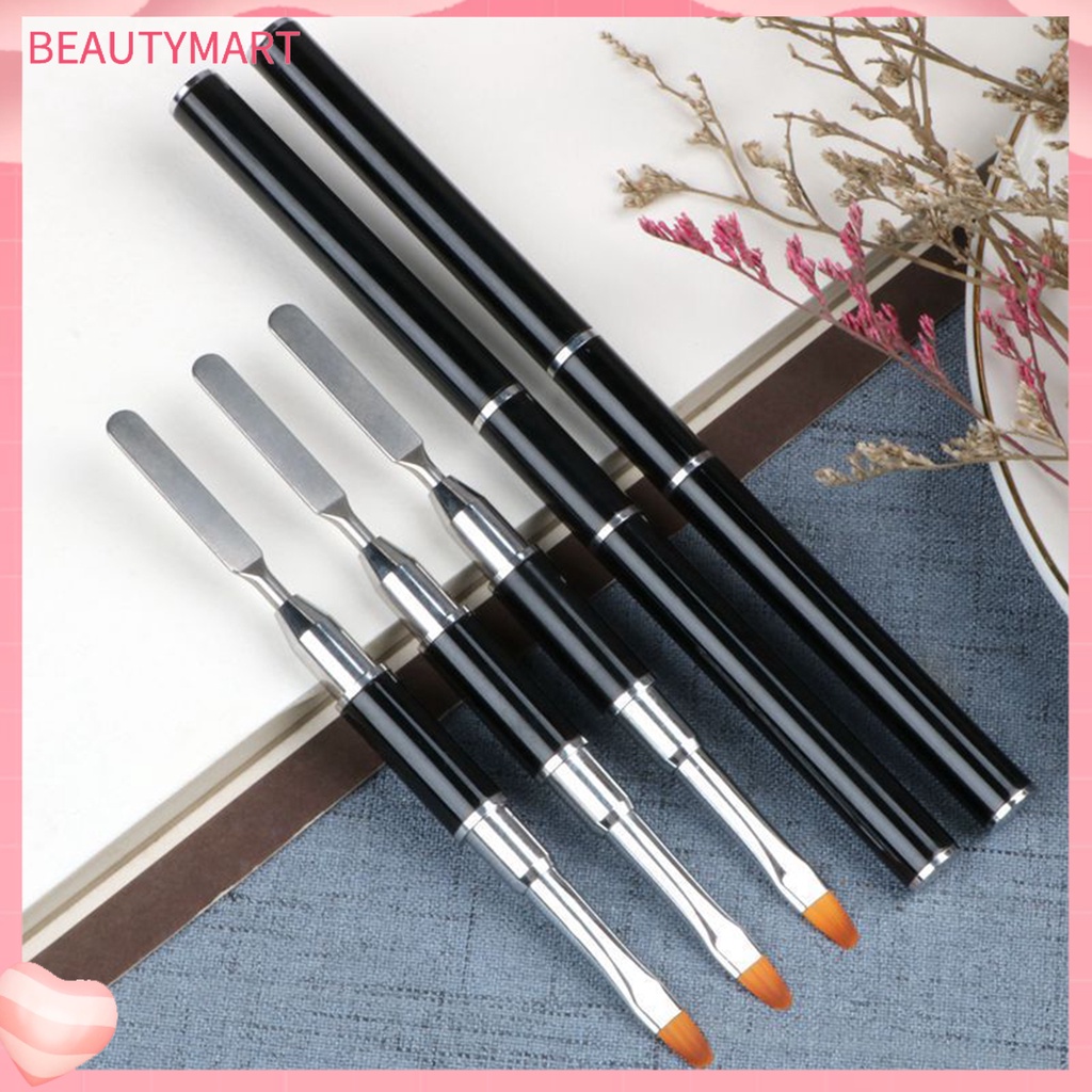 Cọ Vẽ Móng Hai Đầu 2 Trong 1 Bằng Thép Không Gỉ Dễ Sử Dụng