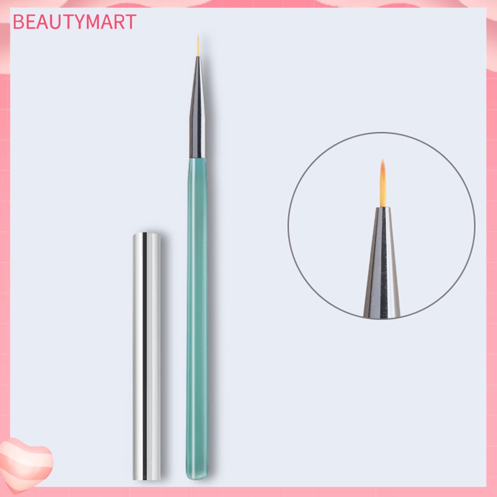 Cọ Vẽ Trang Trí Móng Tay Nghệ Thuật Bằng Lông Mềm Tay Cầm Dài Bằng Nhựa Có Thể Tái Sử Dụng