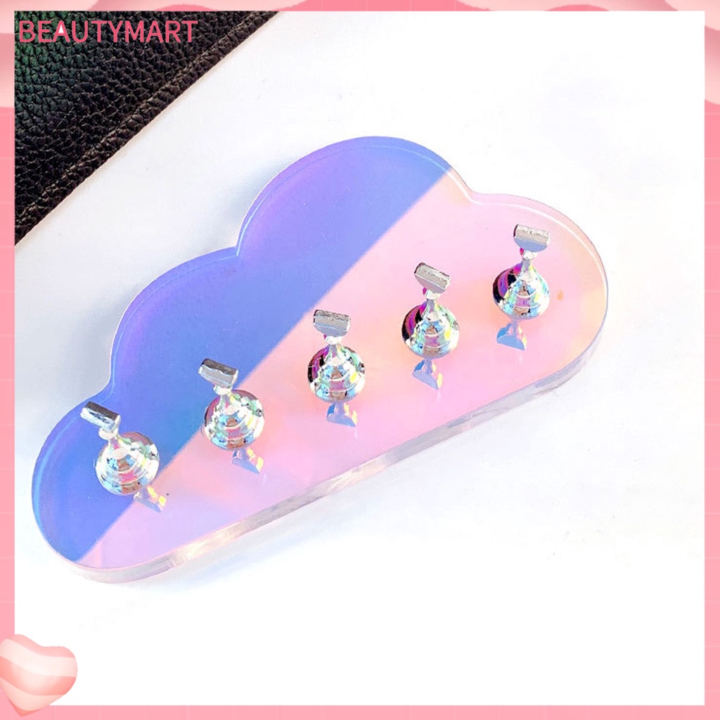 1 Bộ Giá Đỡ Trưng Bày Móng Tay Giả Lấp Lánh Có Thể Tháo Rời