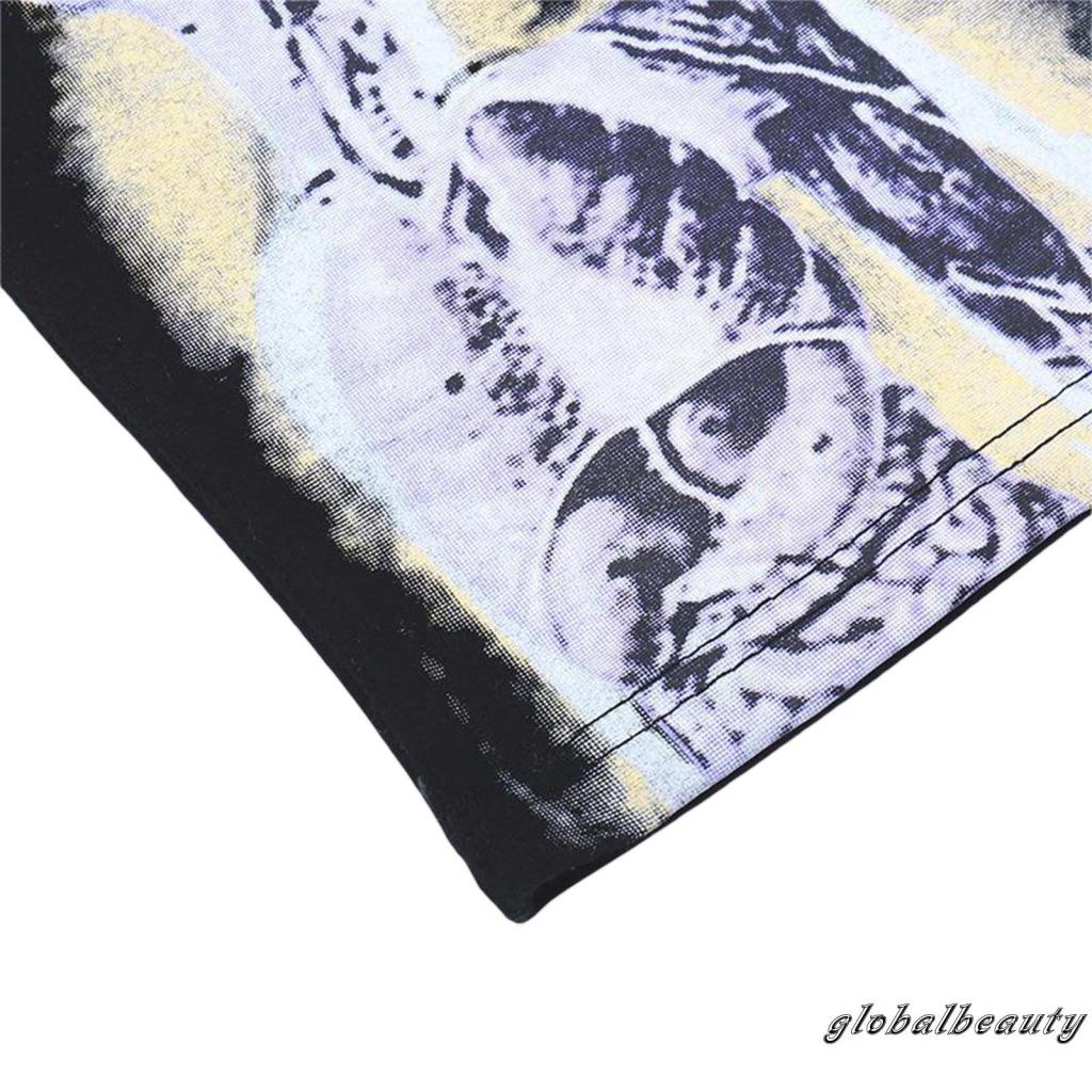 Áo Croptop Sát Nách Hở Lưng In Họa Tiết Đầu Lâu Đính Đinh Tán Phong Cách Gothic Thời Trang Mùa Hè Cho Nữ