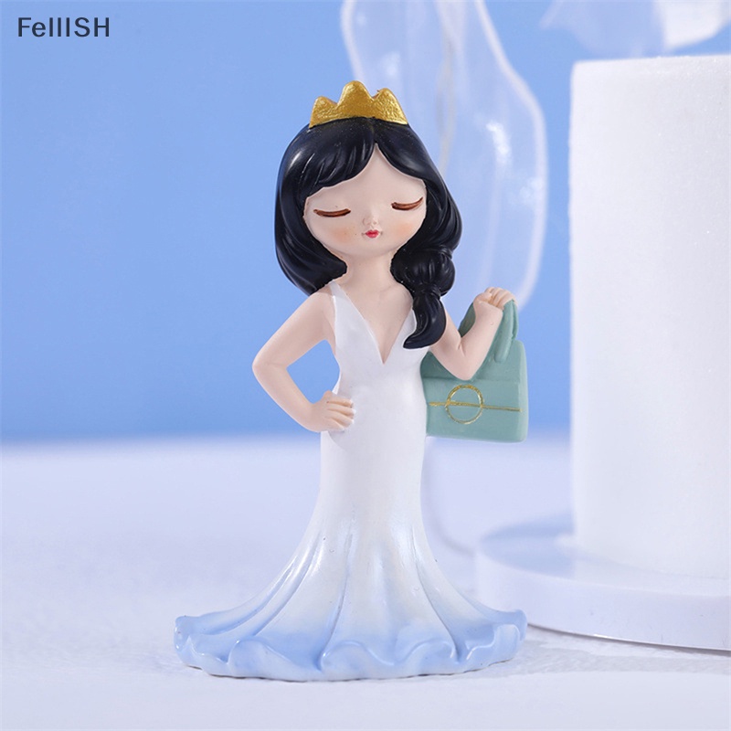 Mô Hình Búp Bê Nữ Hoàng Bằng Nhựa resin Thủ Công Trang Trí Bánh Kem Sinh Nhật 439br