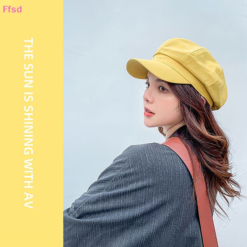 {Ffsd} Mũ Nồi Cotton Hình Bát Giác Phong Cách Họa Sĩ Anh Quốc Cổ Điển Thường Ngày Cho Nữ * Bán Chạy