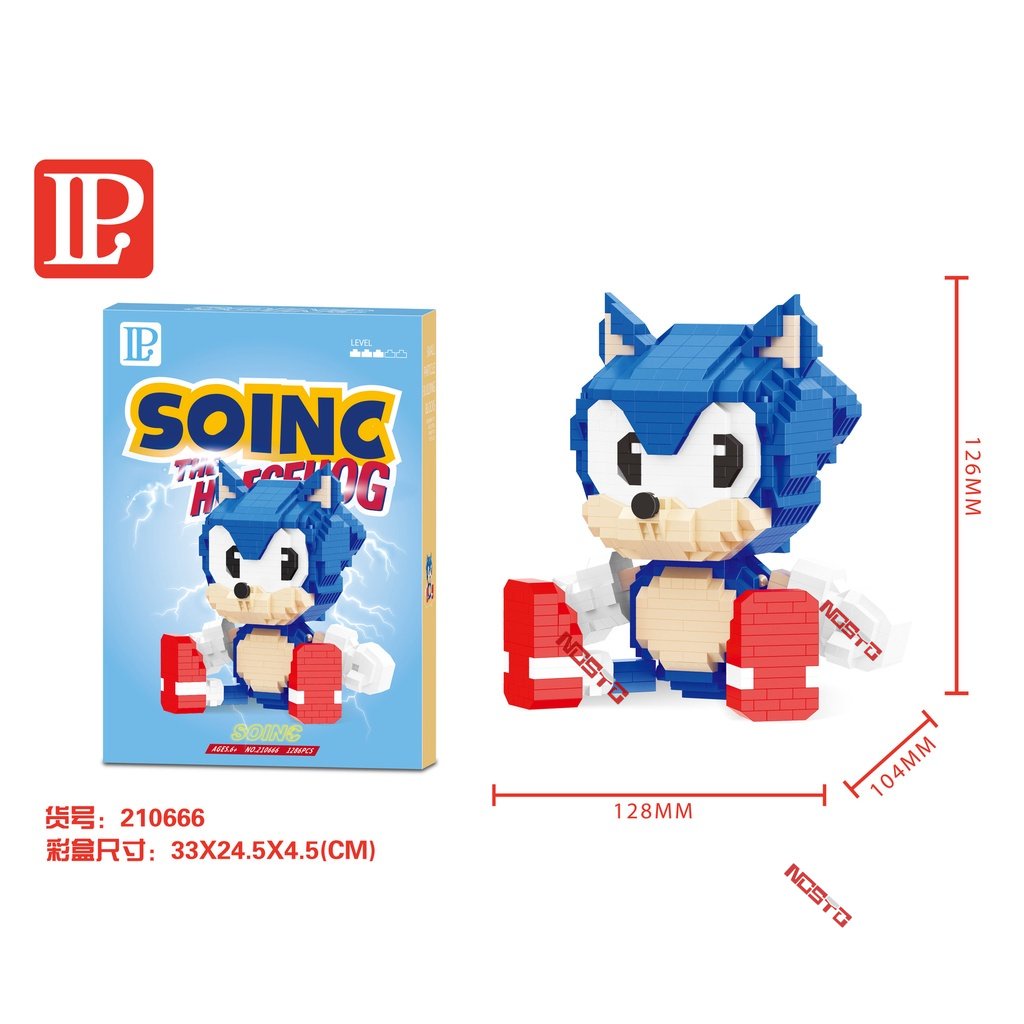 Đồ Chơi Lắp Ráp Mô Hình Nhân Vật Hoạt Hình Sonic The Hedgehog DIY