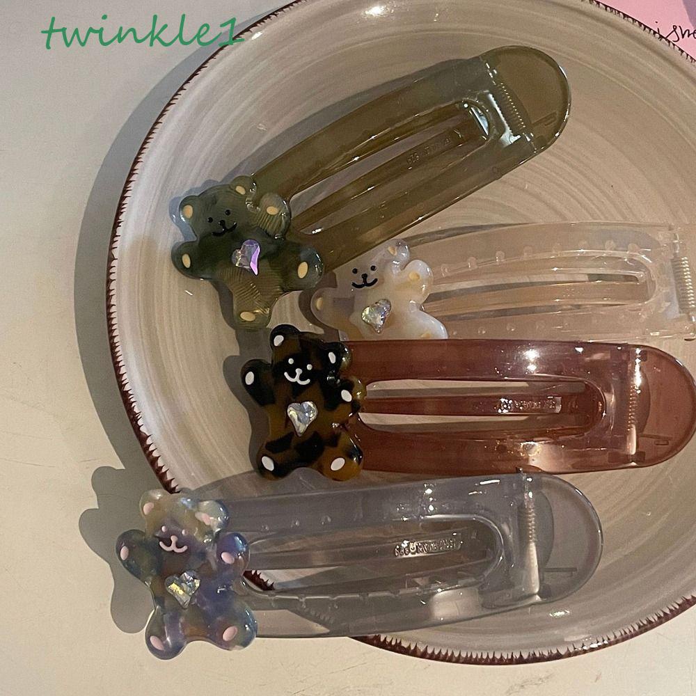 Kẹp Tóc Hình Trái Tim Trong Suốt Phong Cách Hàn Quốc Cho Nữ