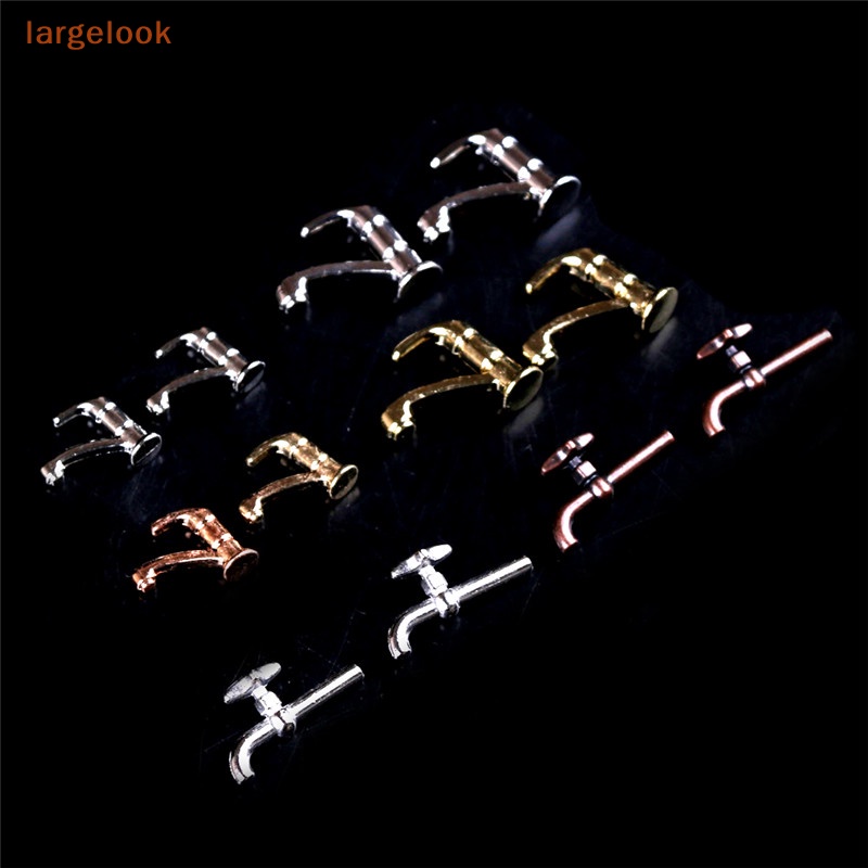 Bộ 2 Vòi Nước Bằng Hợp Kim Tỉ Lệ 1: 12 Dùng Trang Trí Nhà Búp Bê