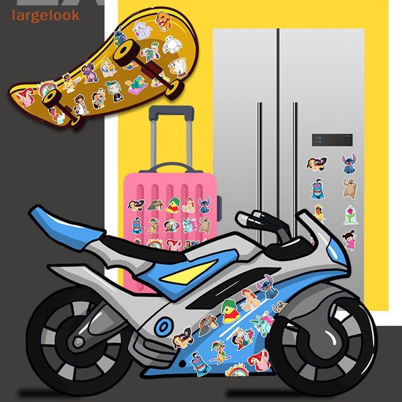 Bộ 50 Miếng Dán Hoạt Hình Disney Mix Trang Trí Laptop Guitar Guitar Hành Lý Ván Trượt Điện Thoại