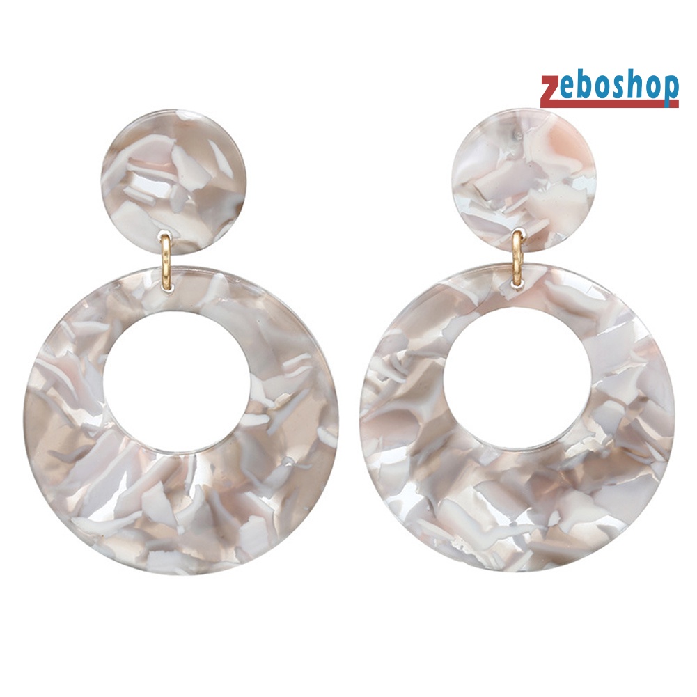 Khuyên Tai Hình Tròn Rỗng Phong Cách Vintage Cho Nữ