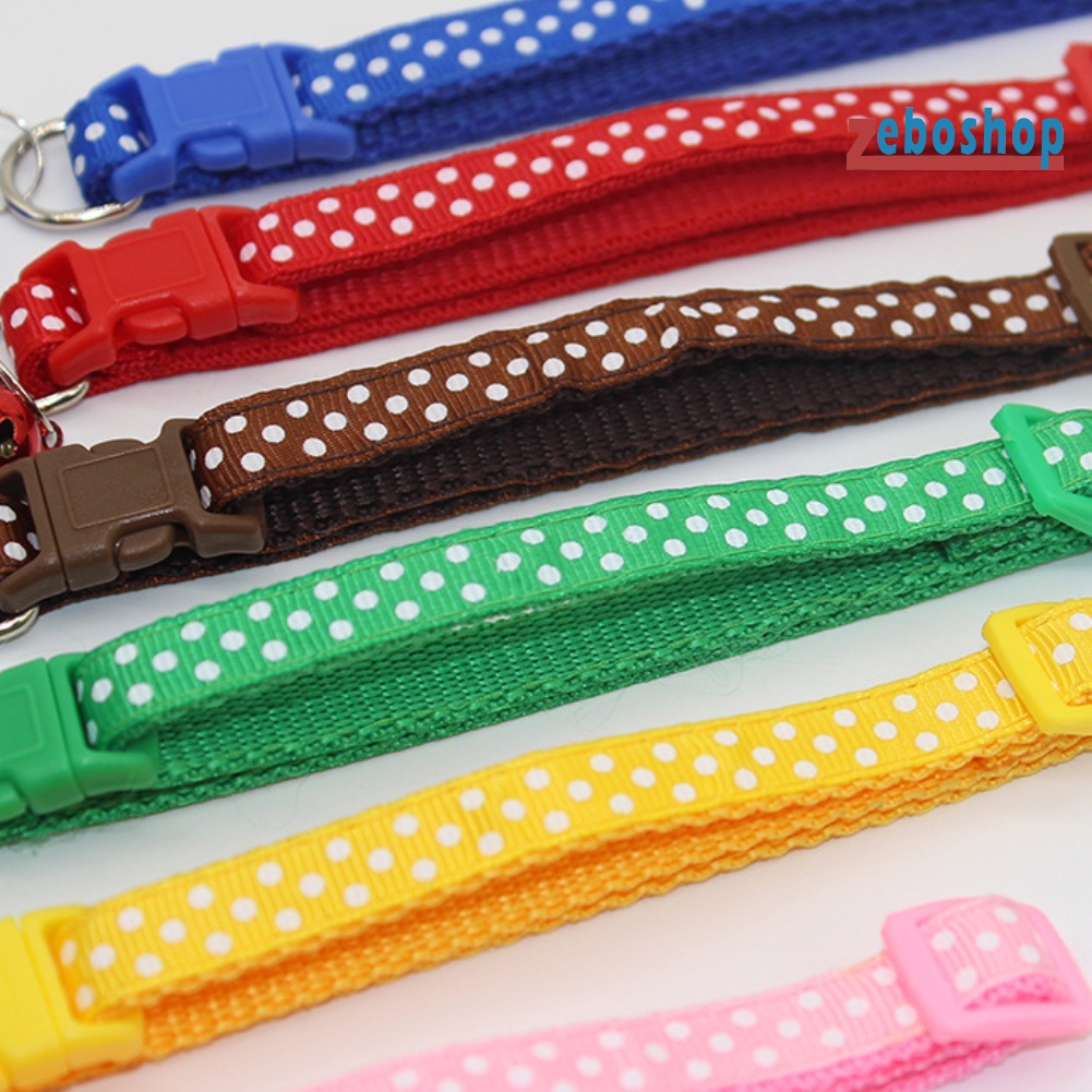 Vòng Cổ Gắn Chuông Họa Tiết Chấm Bi Dễ Thương Tùy Chỉnh Thời Trang Cho Thú Cưng