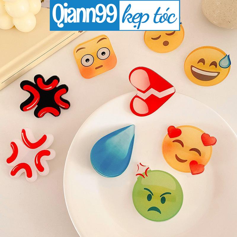 Kẹp Tóc Dễ Thương Emoji Hoạt Hình Phụ Kiện phong cách Hàn Quốc Thời Trang Cho Nữ, Kẹp Tóc cảm xúc Emoji dễ thương