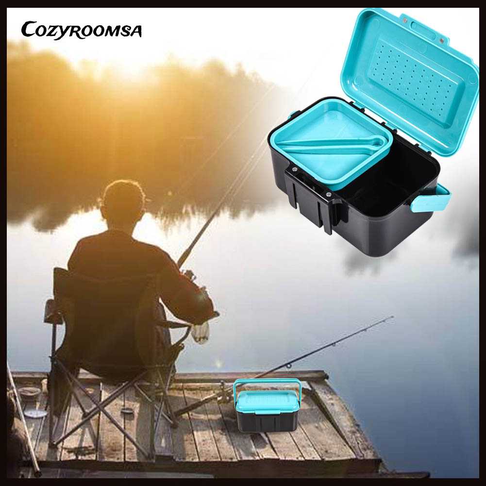 Hộp Đựng Mồi Câu Cá Bằng Nhựa ABS Thoáng Khí