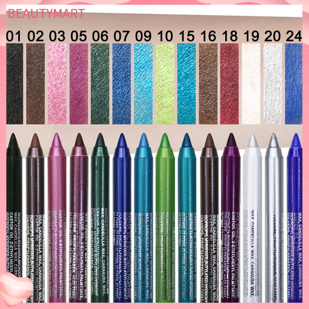 Phấn Mắt Dạng Thỏi Ánh Ngọc Trai Lấp Lánh Không Thấm Nước Lâu Trôi 14 Màu Tùy Chọn beautymart