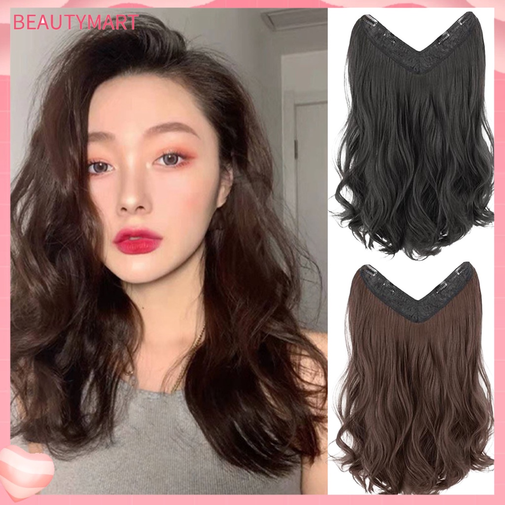 [beautymart] Tóc Giả Xoăn Dài Không Thấm Hút Mồ Hôi Hình Chữ U Mô Phỏng Như Tóc Dày Cho Nữ Sử Dụng