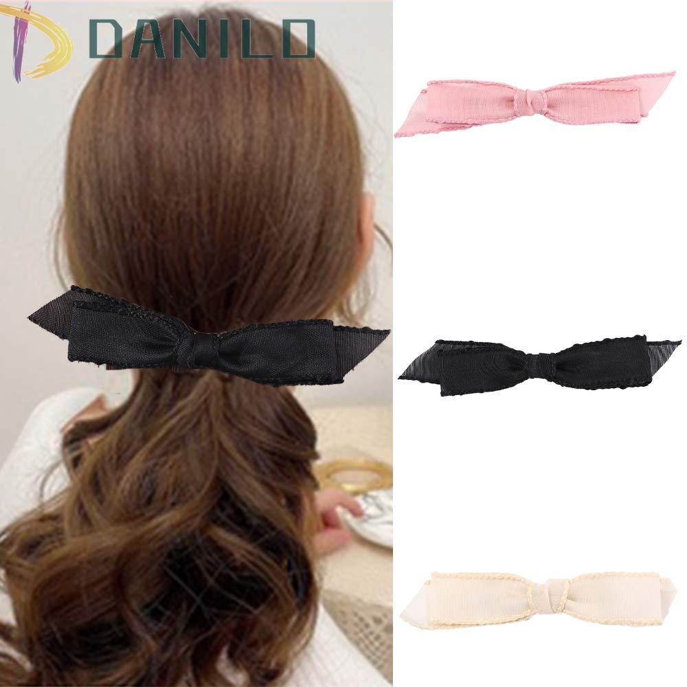 Kẹp Tóc Nơ DANILO Bằng Vải Phong Cách Lolita Ngọt Ngào Cho Nữ