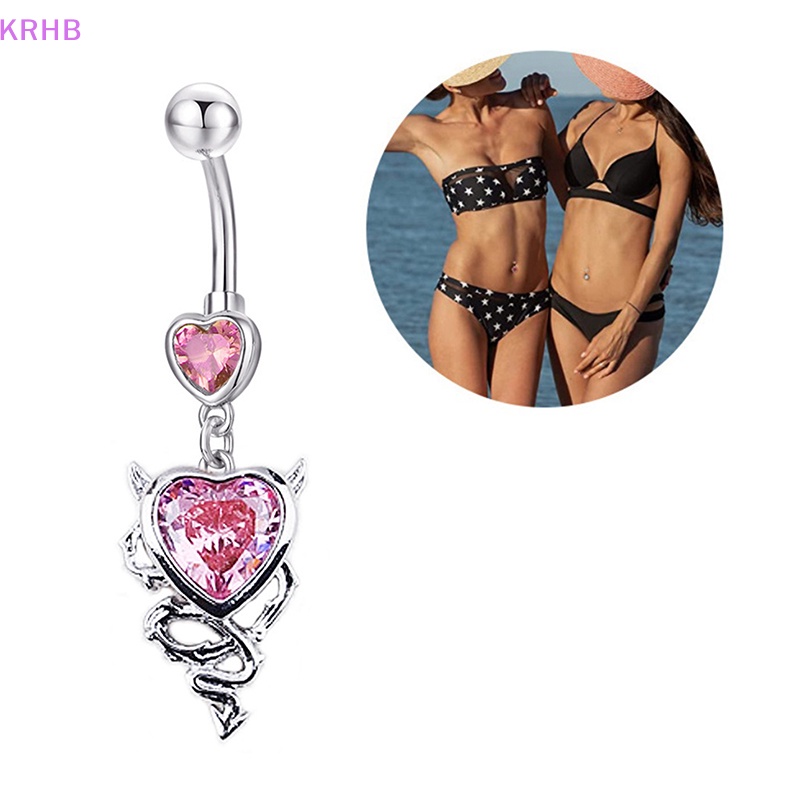 Khuyên Xỏ Rốn Hình Trái Tim Cá Tính Cho Nữ Mới