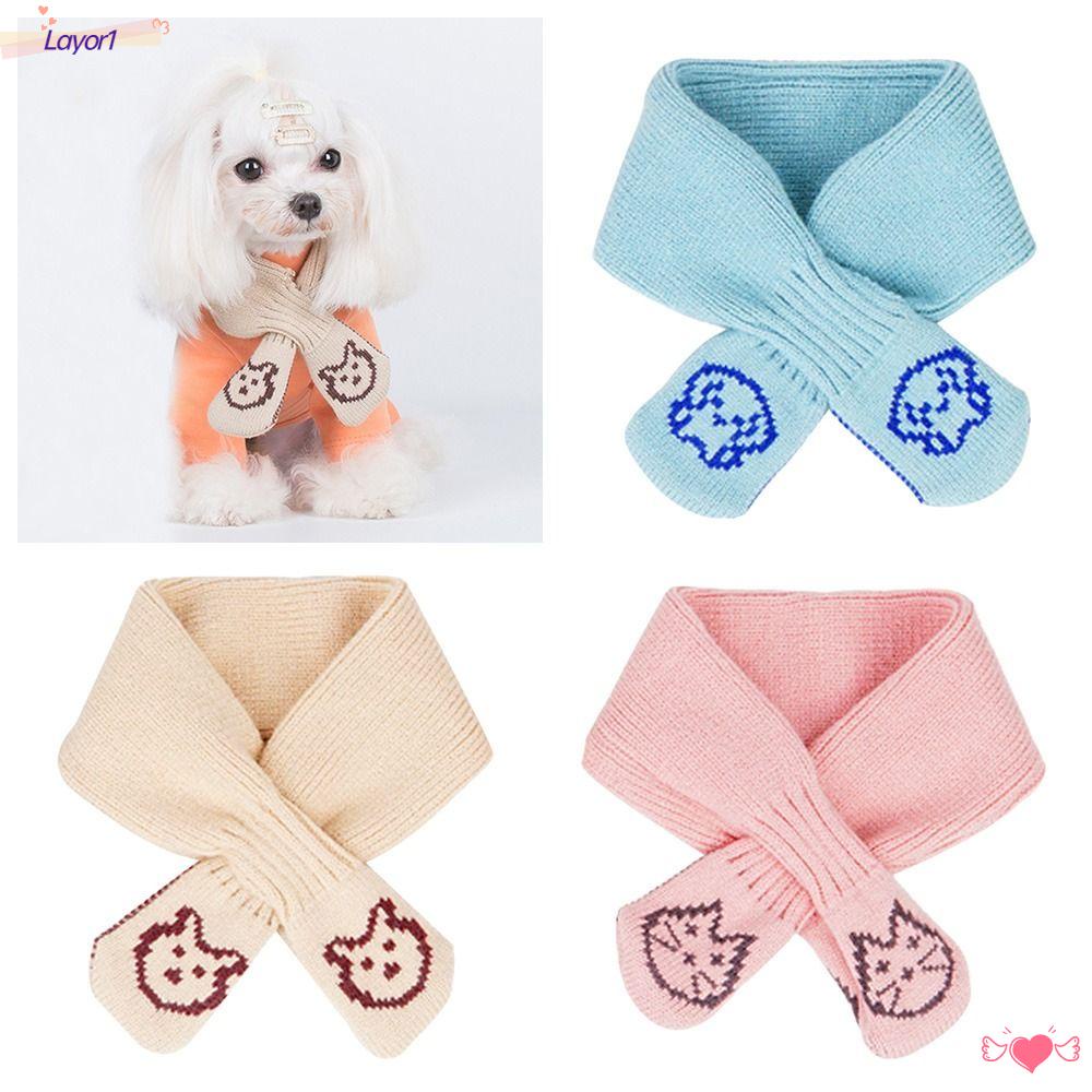 Khăn Choàng Cổ Dệt Kim Giữ Ấm Mùa Đông Cho Thú Cưng LAYOR1