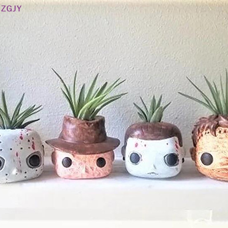 Chậu Hoa Mini Hình Đầu Lâu Kinh Dị Vui Nhộn Cho Dịp Halloween Mới