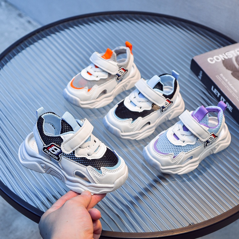 Giày Sandal Thể Thao Phối Lưới Rỗng Thời Trang Mùa Hè 2023 Cho Bé